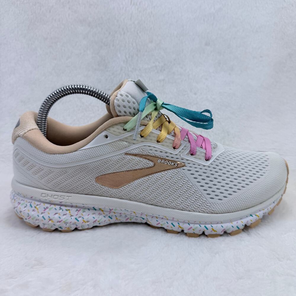 Brooks Ghost 12 Womens Running Shoes Vanilla Sprinkles Size 9 Athletic Sneakers